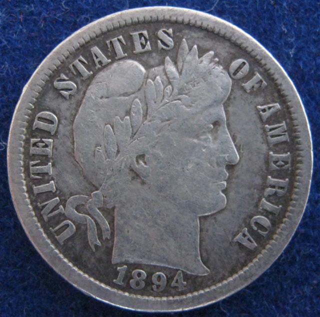 1894-O Barber Dime Obverse